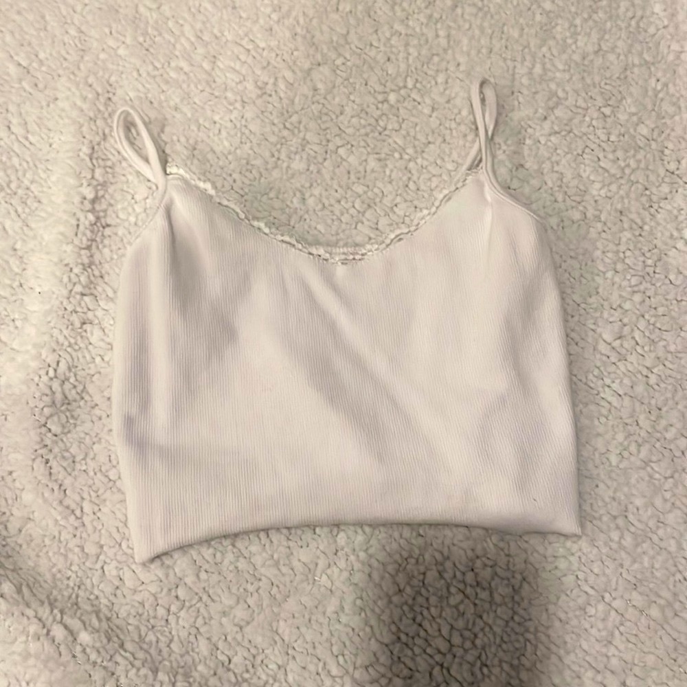 White laced tank